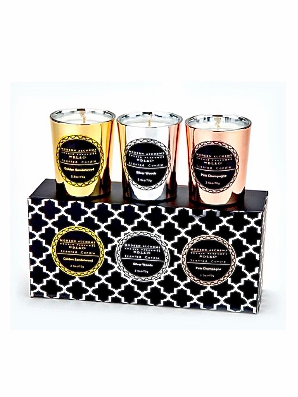 Modern Alchemy Bougie Parfume D.L & Co. 3 Votive Candle Set NWT